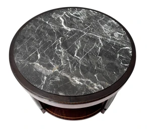 French Art Deco Coffee Table or Cocktail Table with Marble Top, 1930s